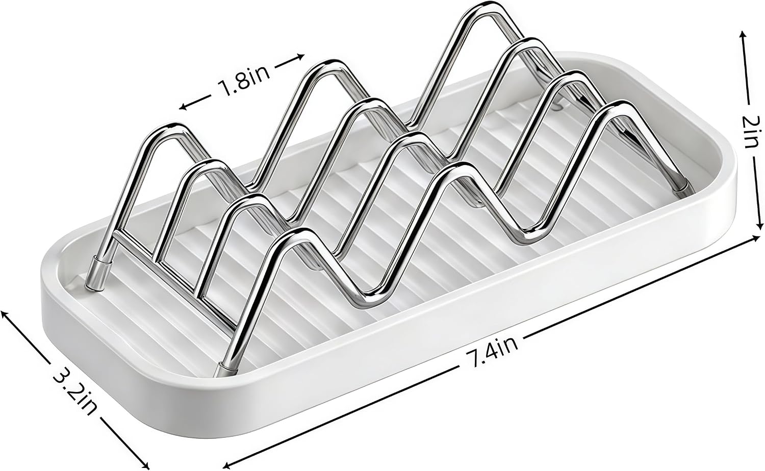 2 Pack Soap Dish Holder with Tray Soap Dish Organizer for Bathroom, Stainless Steel Kitchen Sponge Holder