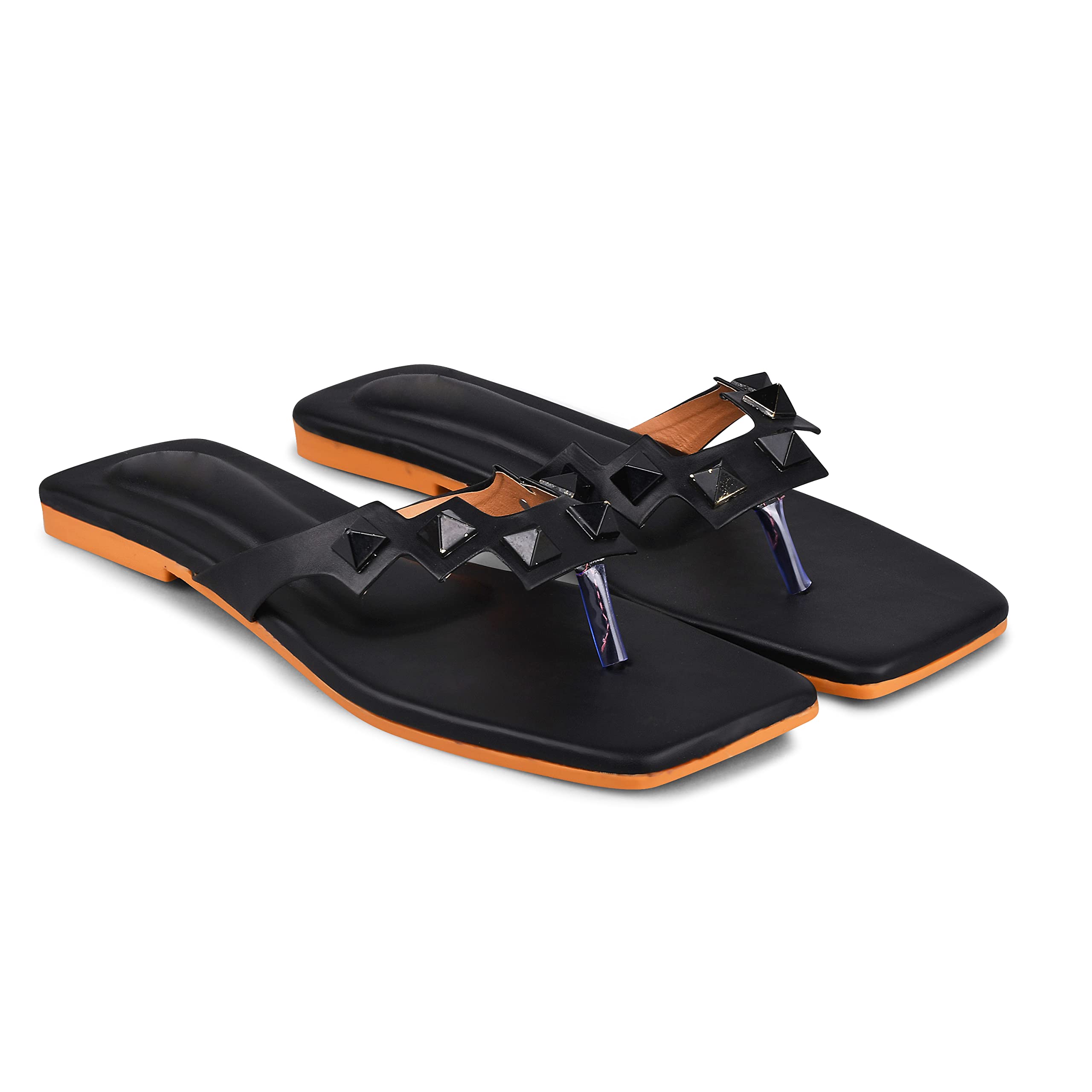 JM LOOKS Women Black Flats Slippers Stylish Model Fashion Flat Casual Daily Use & Party-Wear (B0BJQKCNN8) Amazon Price History, Amazon Price Tracker