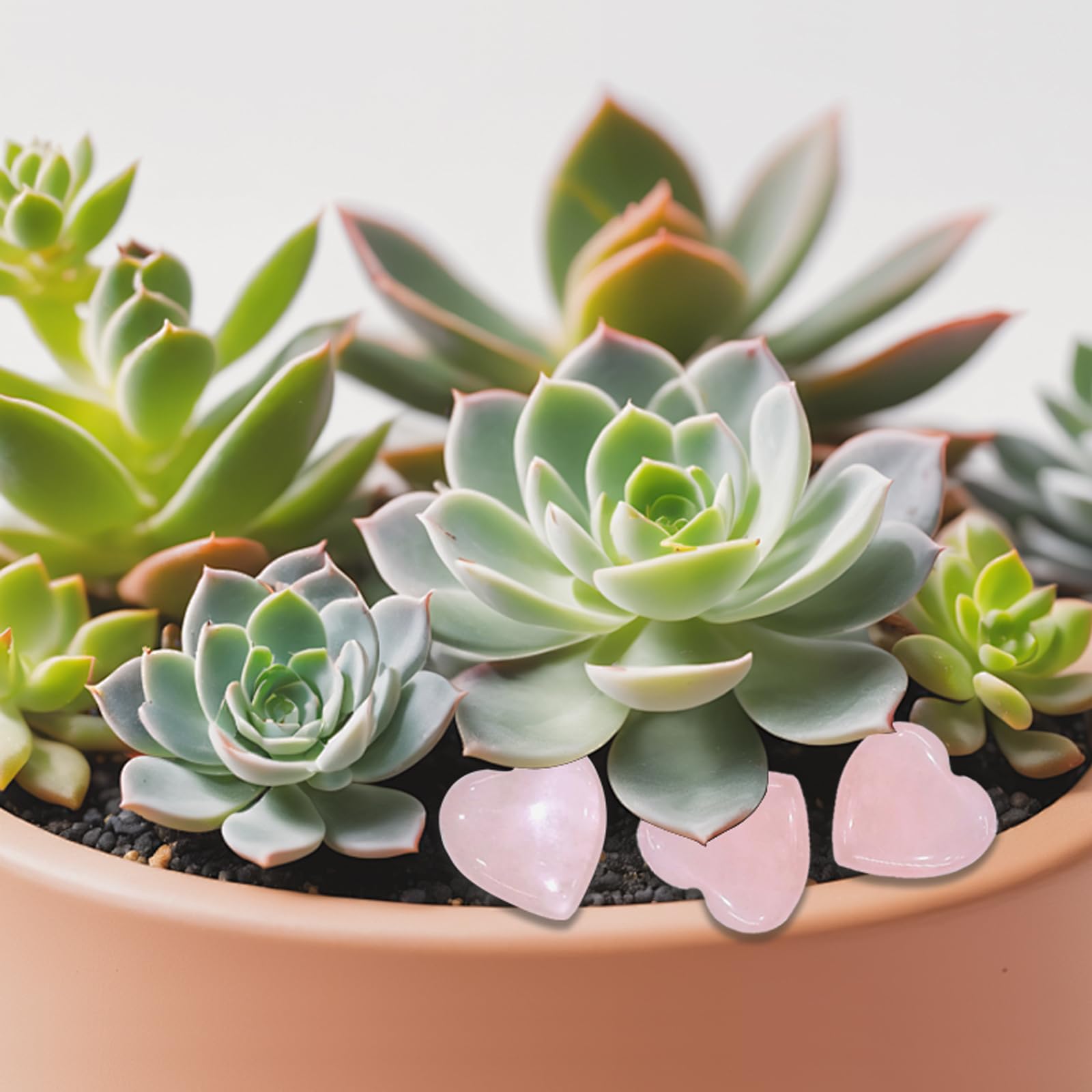 10 Pietre Di Quarzo Rosa A Forma Di Cuore - Cristalli Naturali 2cm Per Meditazione E Decorazione - Foto 8