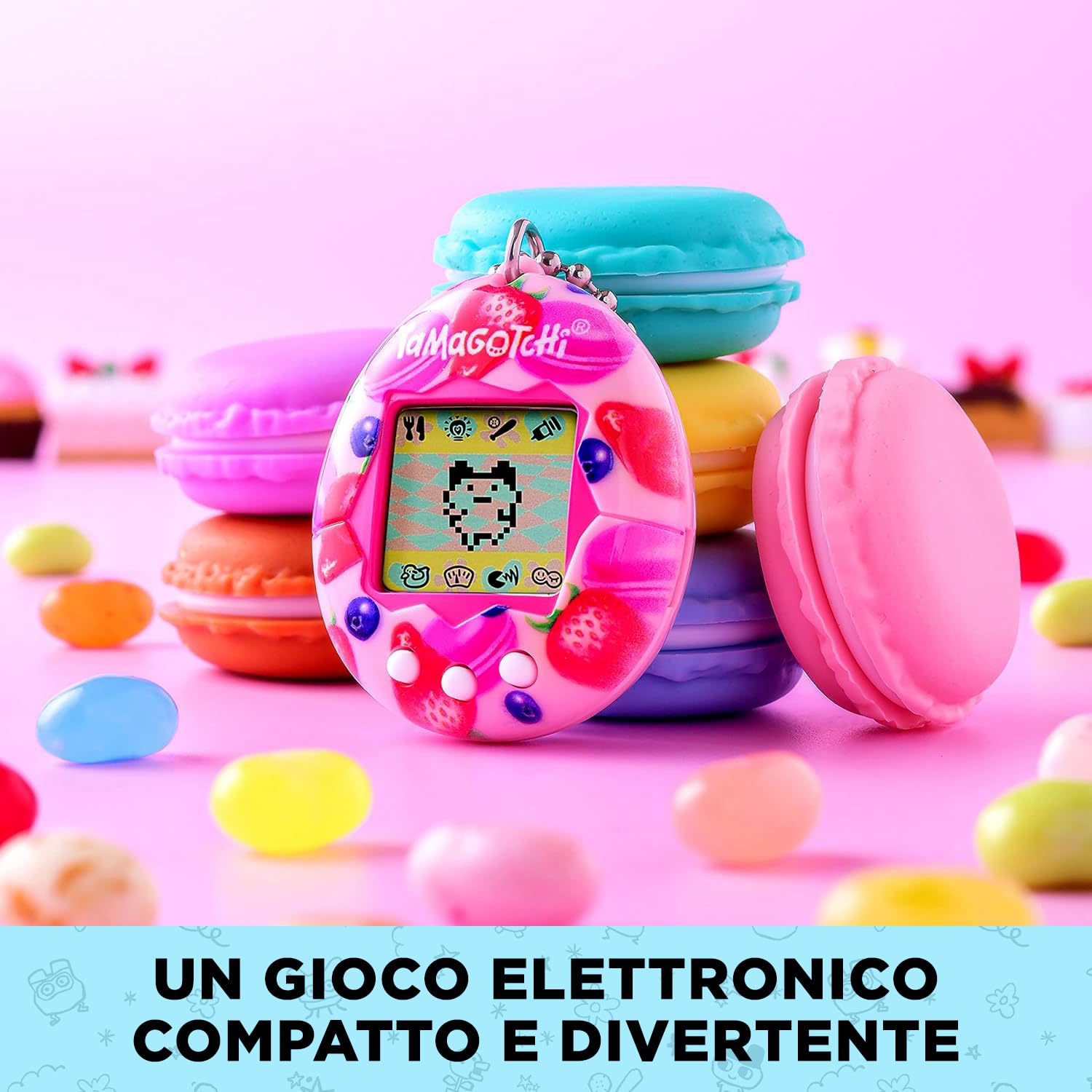 Tamagotchi Original Bandai Berry Delicious Virtual Pet LCD Screen Interactive Game Italian