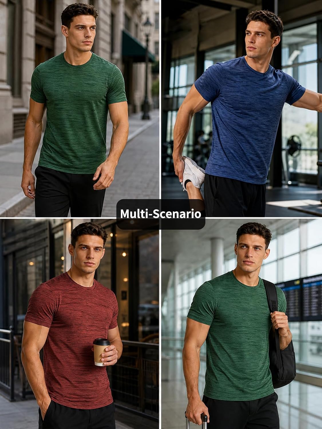 Men’s Active Quick Dry Crew Neck T Shirts image 2