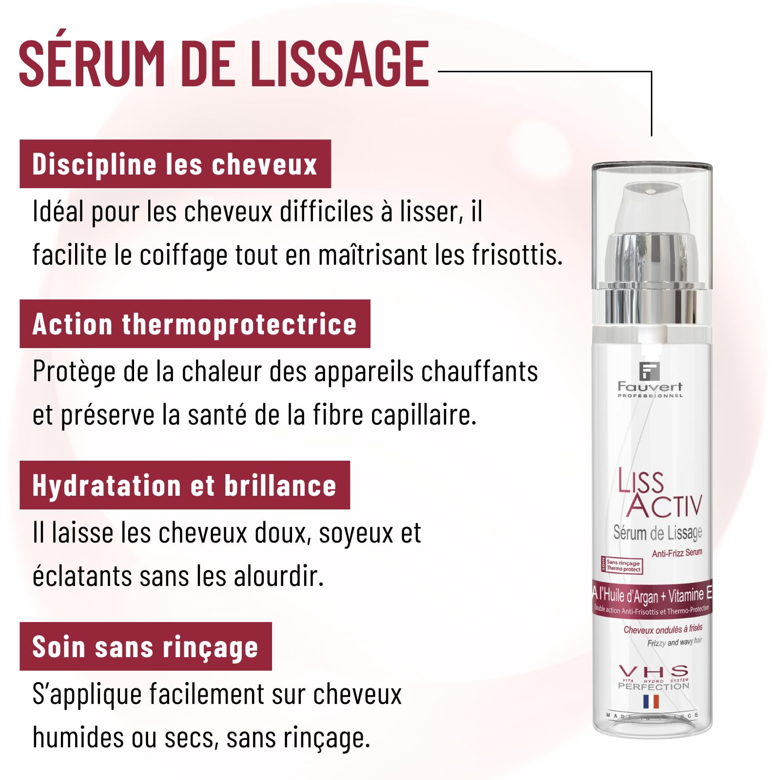 Smoothing serum with Argan oil 100ML, 100 ml - Image 2