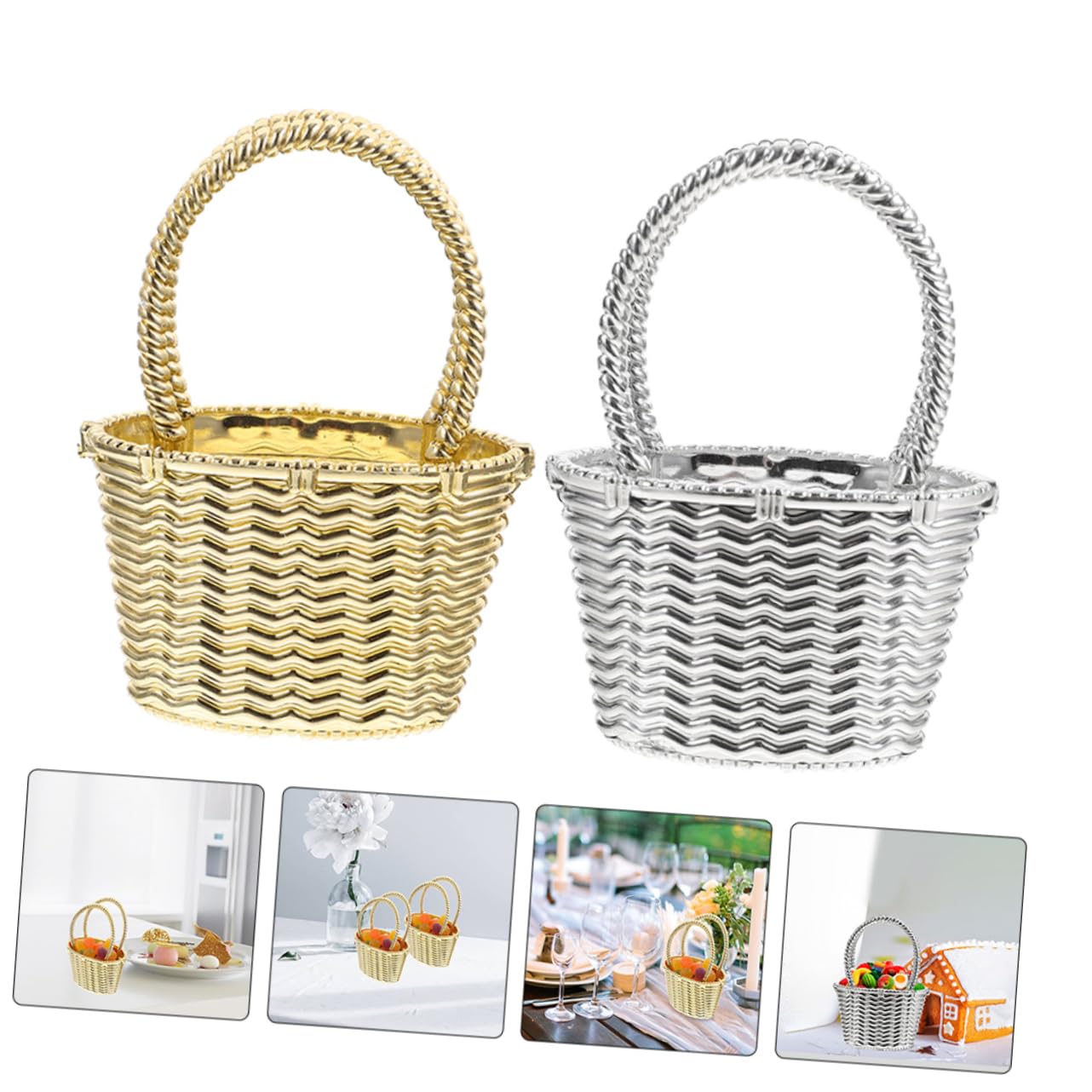 Cestino Portaconfetti a Forma di Fiore, 24 Pezzi Ps | Riutilizzabile, senza Sbavature, per Bridal Shower e Feste, Leggero e Pratico