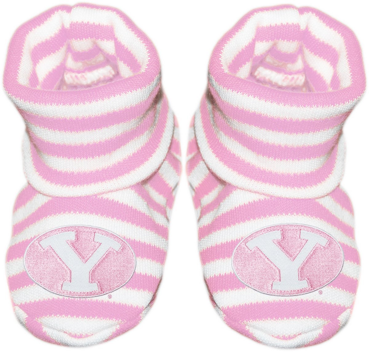 Creative Knitwear Brigham Young University BYU Newborn Baby Striped Bootie Sock