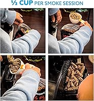 Vista 4 de Bolsas resellables de 1 lb de pellets de madera Kona, variedad completa, destinadas para la parrilla de exterior Ninja Woodfire, horno de leña