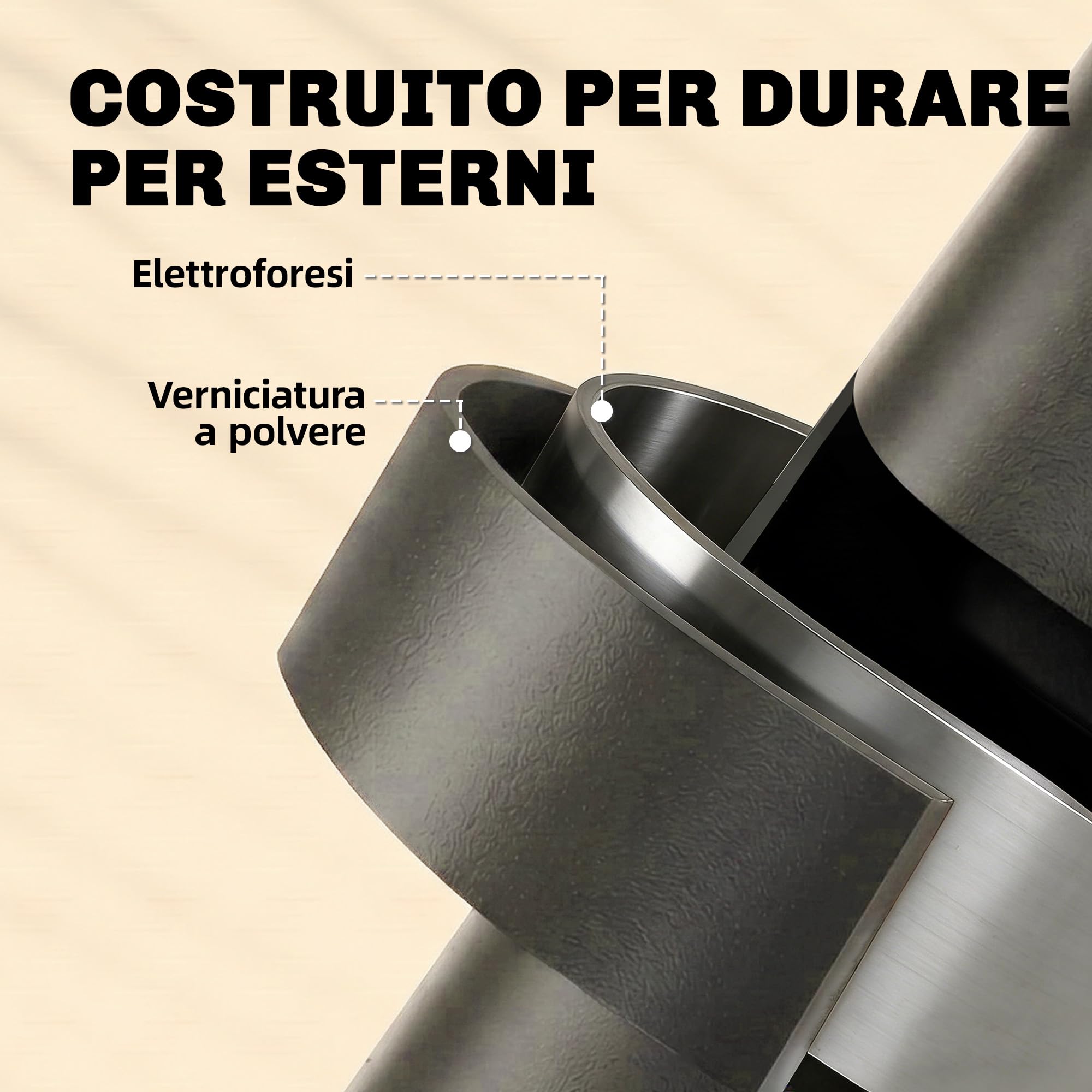 Outsunny Set da Bistrò da 3 Pezzi Pieghevole, Set da Giardino con 2 Sedie, Tavolo, Set di Mobili da Giardino in Metallo, per Patio Balcone, Nero