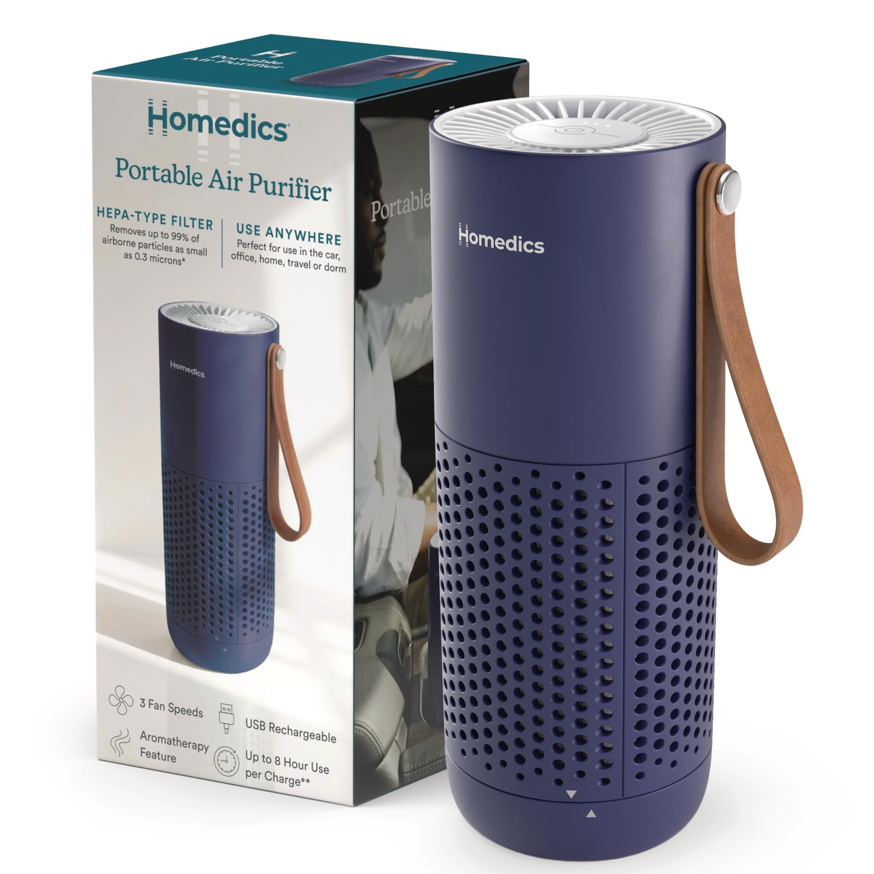 Homedics Personal Air Purifier with HEPA-Type Filter & Activated Carbon