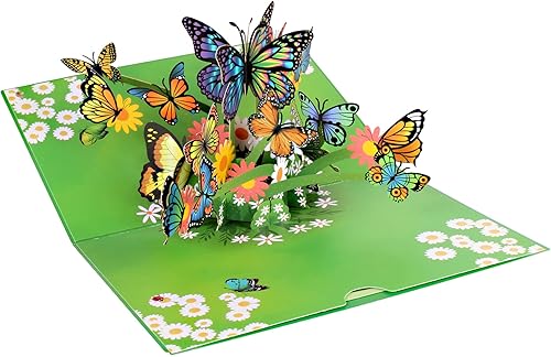 Miniatura 9 de evron Tarjetas de cumpleaños desplegables tarjetas de cumpleaños de papel 3D para mujeres con pantalla plana tarjetas de felicitación con sobres