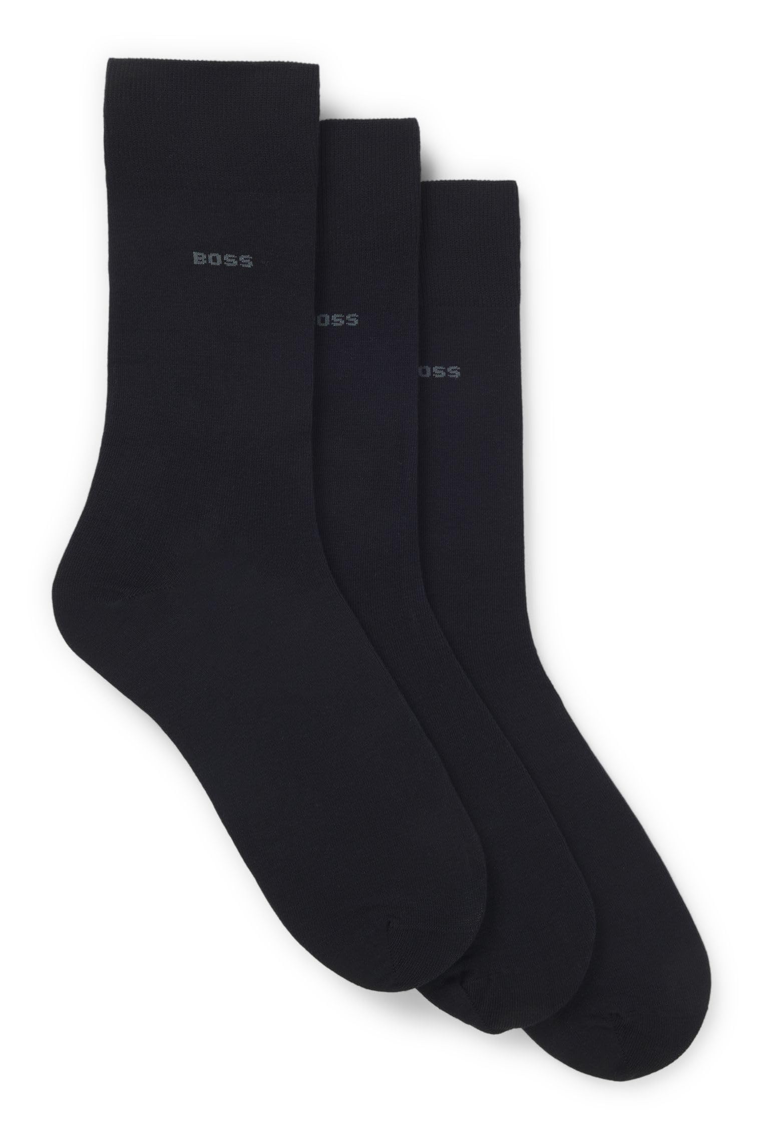 BOSSMens 3P RS Uni CC Three-pack of cotton-blend socks in a regular length