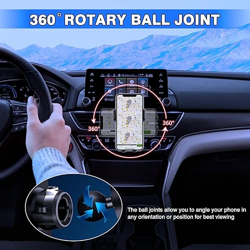 Miniatura 4 de Karltys Soporte para teléfono de coche para Honda Civic 2016-2021, 10 generación Civic Soporte de ventilación de aire para teléfonos inteligentes de