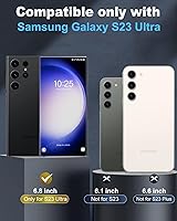 Vista 7 de Funda impermeable para Samsung Galaxy S23 Ultra, IP68 bajo el agua, a prueba de golpes militares de 12 pies, a prueba de polvo, pantalla y protector