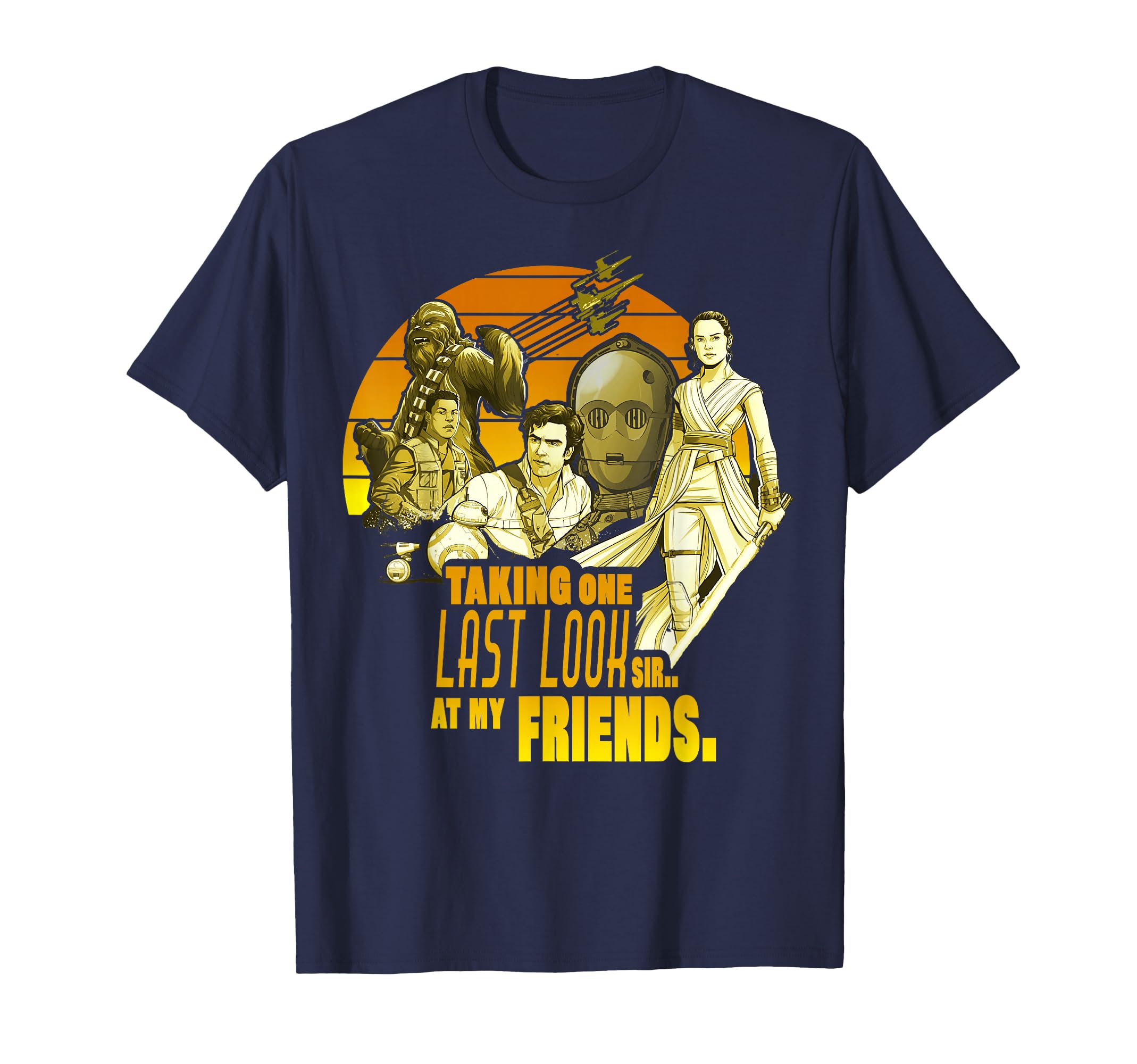 Star Wars: The Rise Of Skywalker Group Shot One Last Look C1 T-Shirt, Black