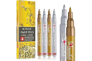 Gold Paint Pen Set, Paint Pens with Extra Fine Tip