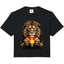 Macedonia Flag Heart Pride Country Heritage Lion Macedonian Comfort Colors Crop Top