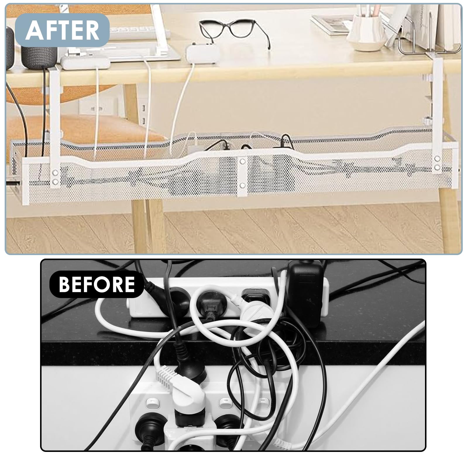 Amazon.com: Mzmaxy Cable Management, 25'' Cable Management Under