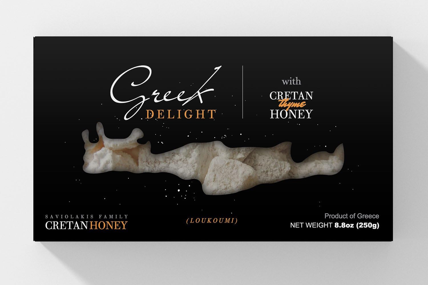 Greek Honey Delight Loukoumi with Cretan Thyme Honey by Saviolakis Family 250gr