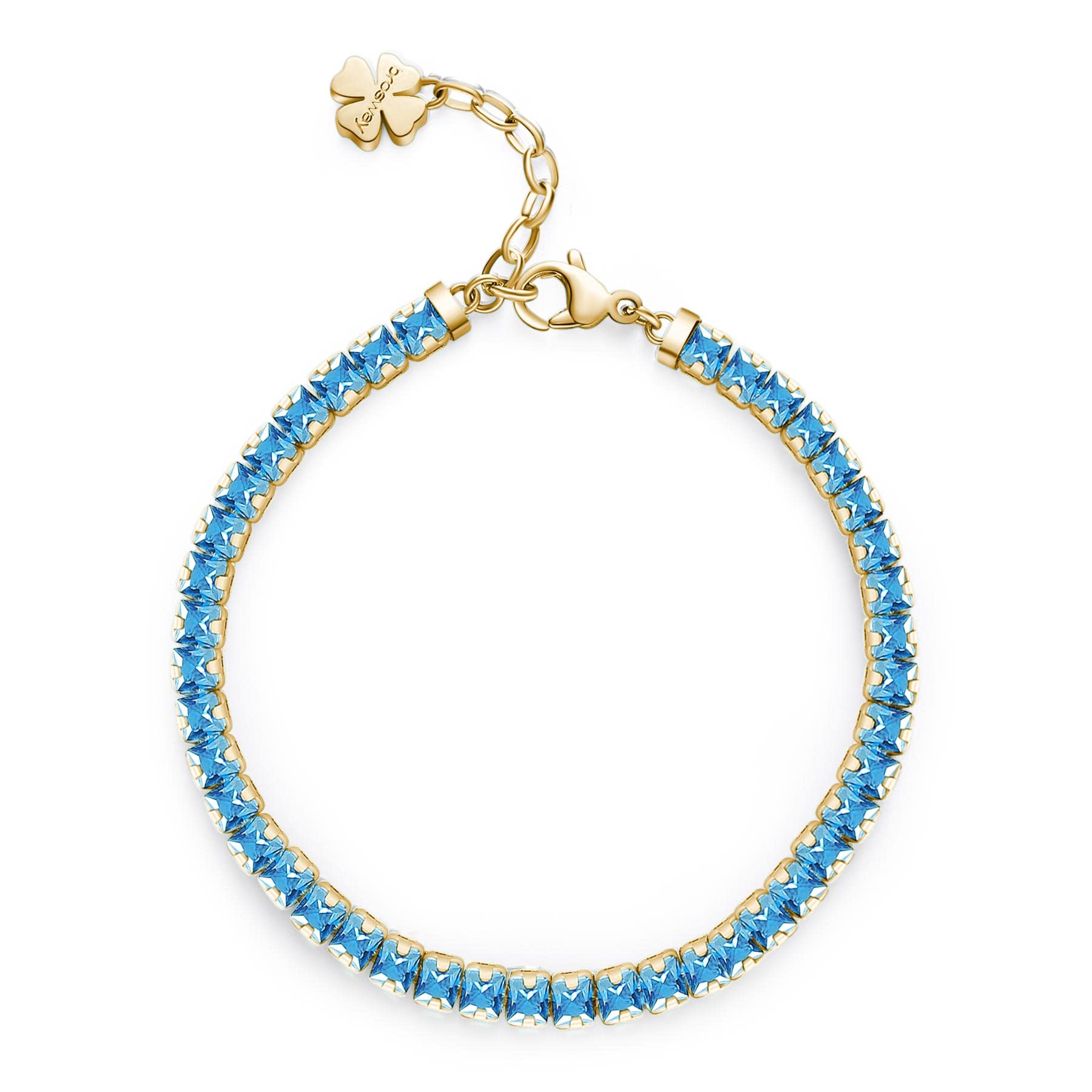 Brosway Bracciale Tennis Donna In Acciaio Con Cubic Zirconia – Quadrifoglio Portafortuna, Collezione Desideri BEI060