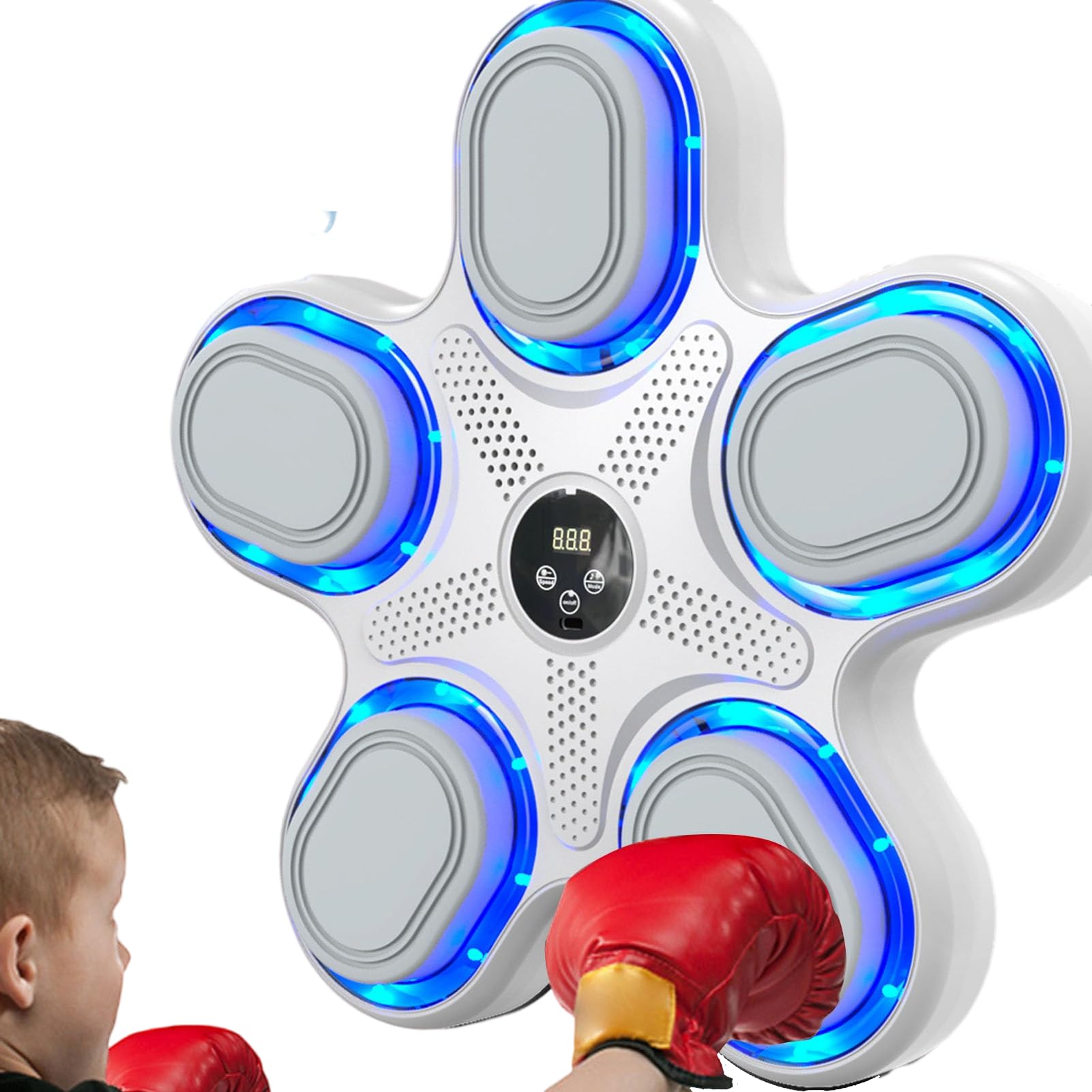 Music Boxing Machine, Macchina da Allenamento Musicale Boxe, Smart Bluetooth Multi Modes 5 Target Allevia l'attrezzatura per Il Fitness di Stress, Attrezzatura da punzonatura