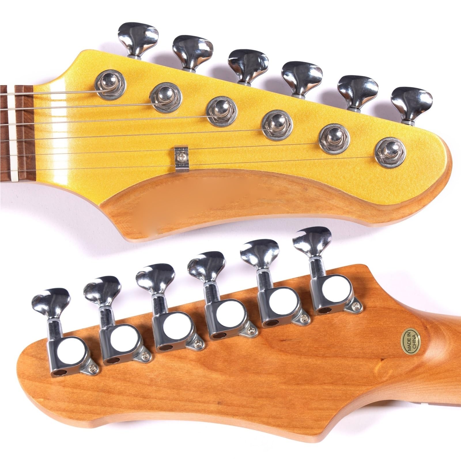 Chitarra Elettrica Per Pratica Set Chitarra Elettrica Jazz A 6 Corde E 22 Tasti(Gold)