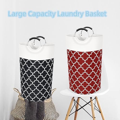 Miniatura 7 de Cesta grande de lavandería de 82 litros, impermeable, plegable, con asas, para viajes, baño, universidad, dormitorio, almacenamiento de artículos