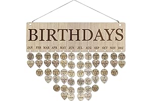 Birthday Countdown Wall Calendar for Kids and Families