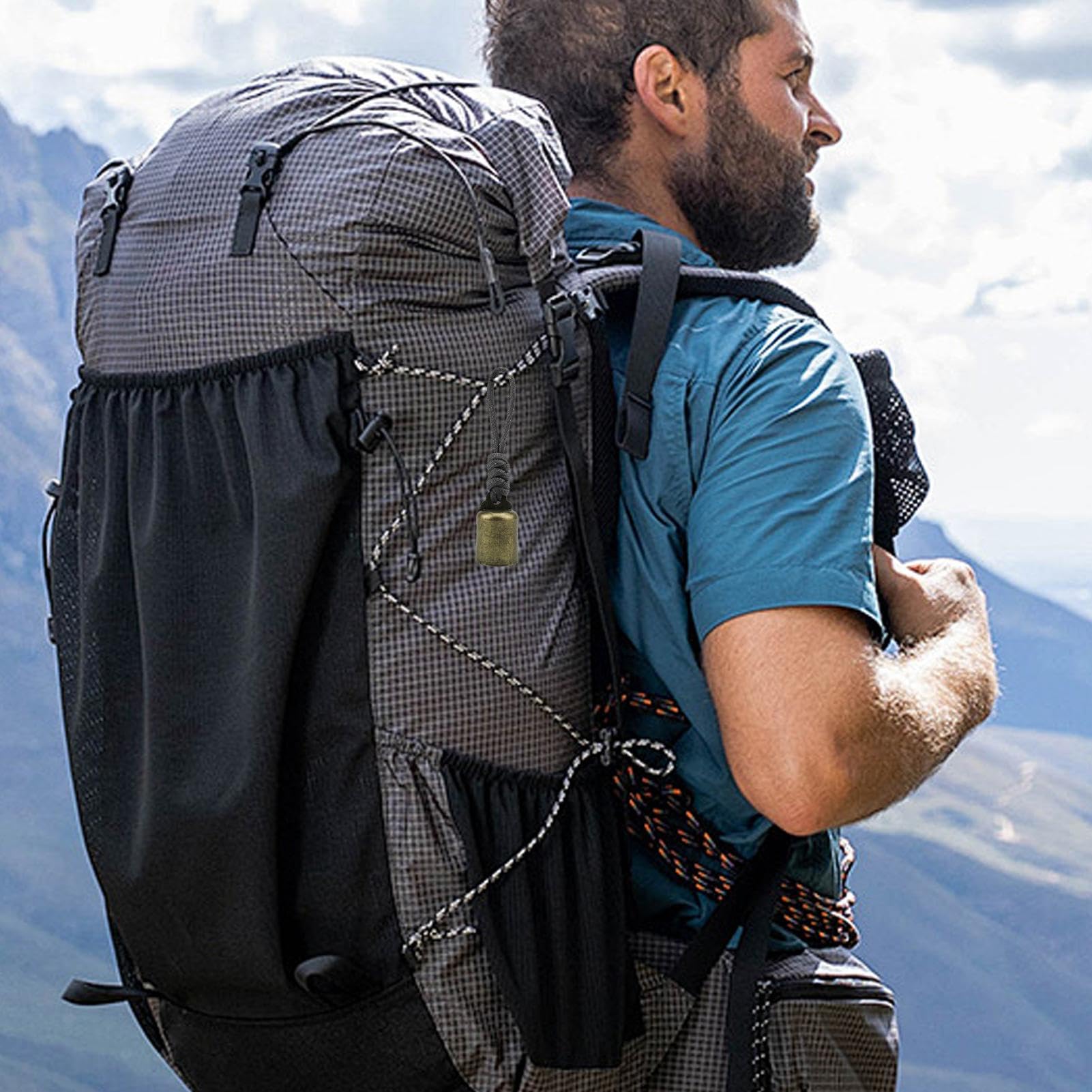 Krmoau Bärenglocke Zum Wandern – Laute Glocke Mit Schalldämpfer, Vintage Look, Für Rucksack & Hund – Survival-Zubehör Outdoor