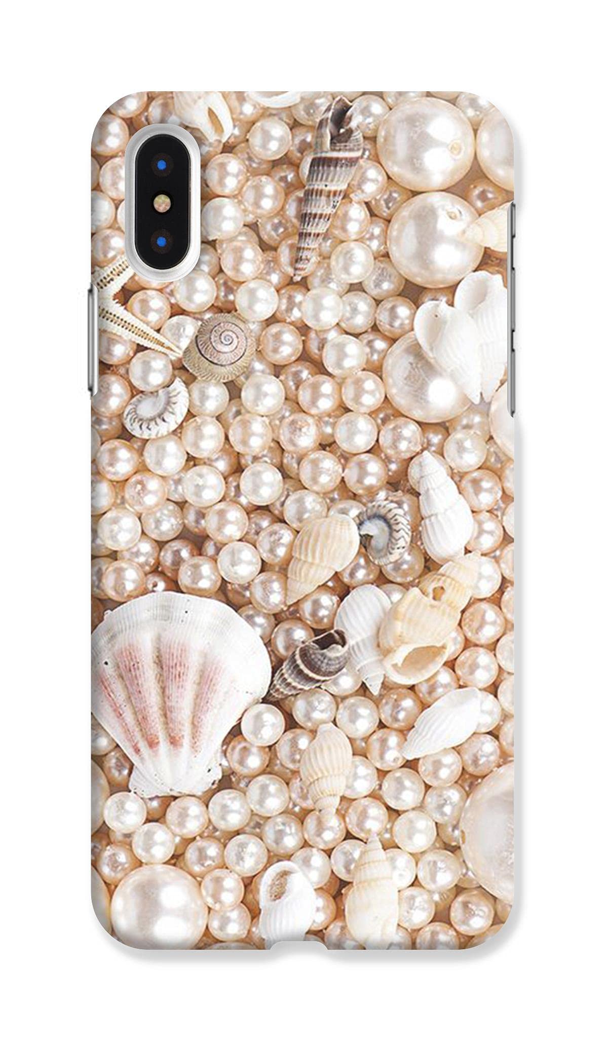 NDCOM for iPhone X Back Cover Perlas Aesthetic Printed Fancy Hard Case
