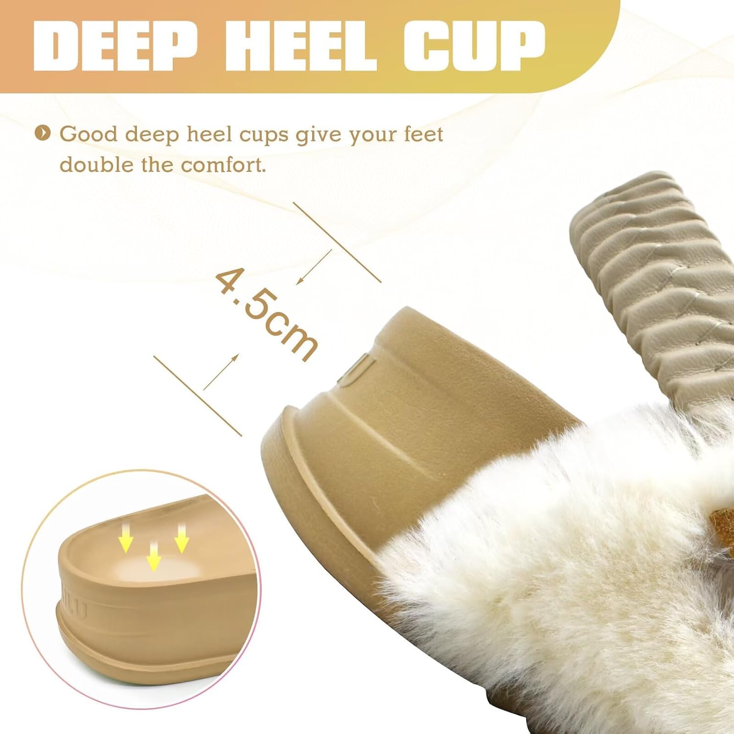 KuaiLu Womens Fuzzy Criss Cross Band Platform Slippers Arch Support Furry Faux Fur Ladies Open Toe Cozy Soft Plush Fleece Comfy House Shoes Sandals - Image 7