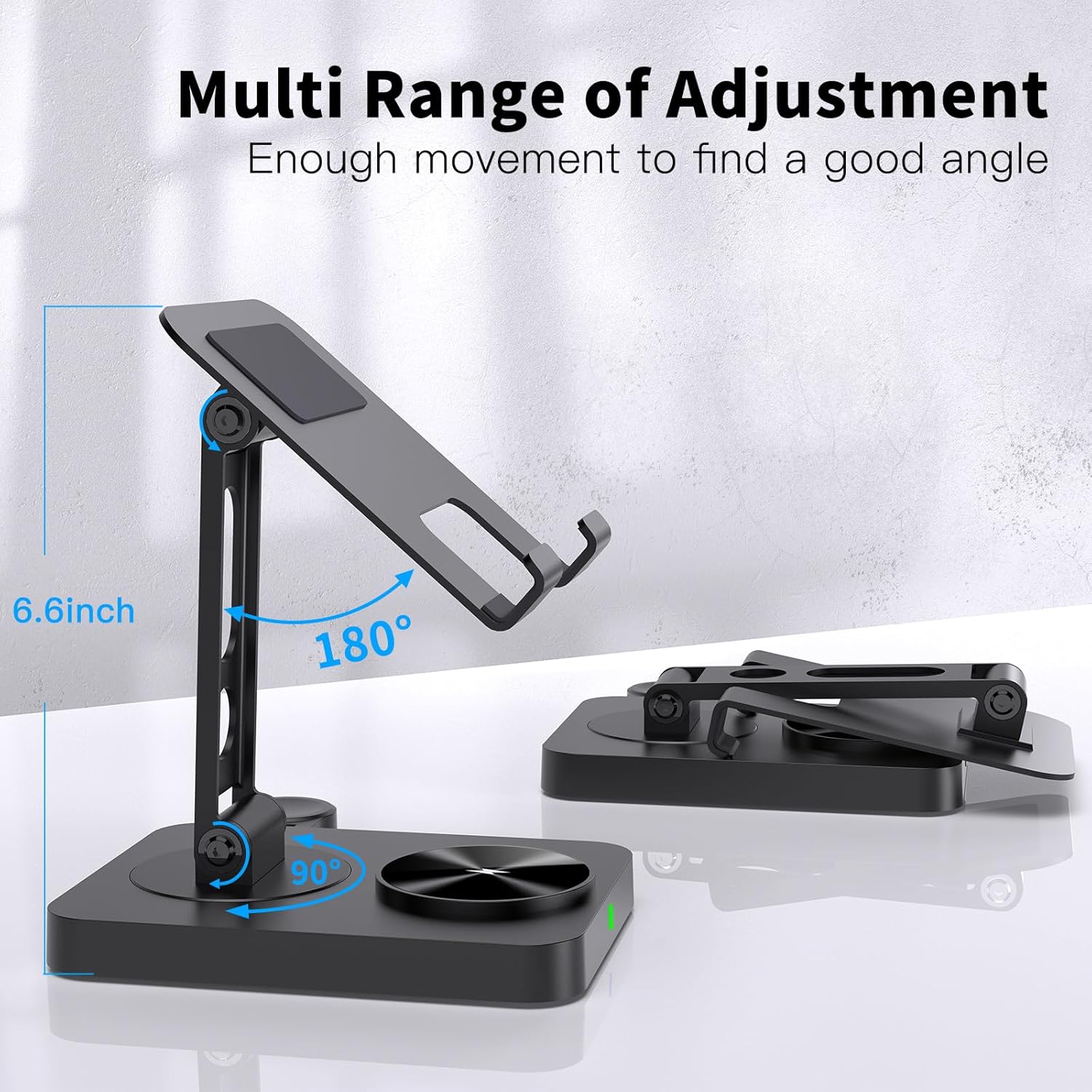 3 in 1 Wireless Charger for Apple Charging Station for iPhone Mag safe Charger for iPhone 17 Pro Max/16/15/14, Foldable Watch for Apple Watch 10/9/8/7, Rotating Stand for iPad Charging Station (black)