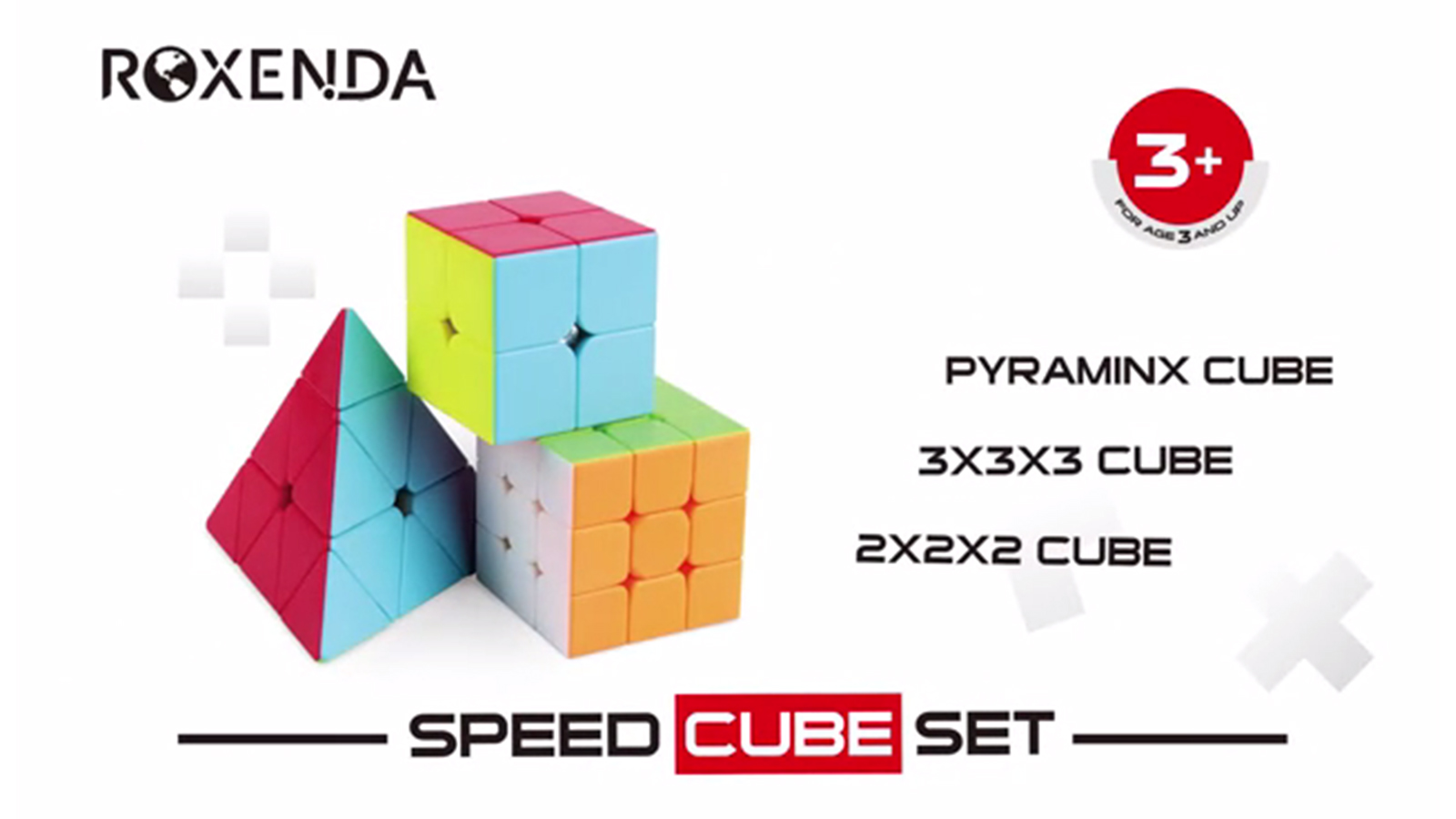 ROXENDA Speed Cube Set, Cube de Vitesse 2X2 3X3 2X3 Skewb Axis Windmill Fisher Dodecahedron Pyramide Ivy Speed Cube Magique pour Enfants Puzzle Cubes Puzzles Collection, 10 Pack