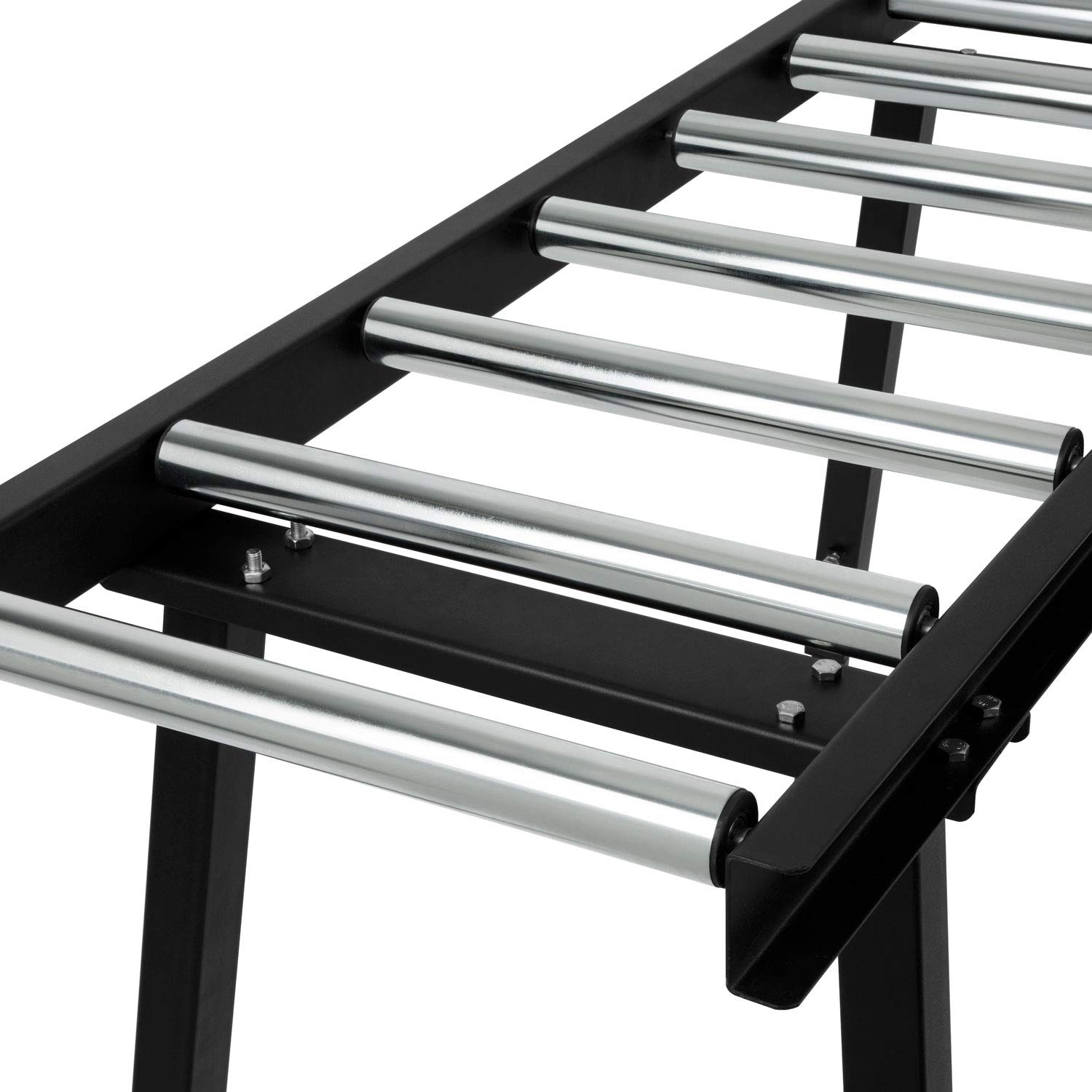EBERTH Trasportatore a rulli, altezza regolabile, portata 300 kg, lunghezza di trasporto x larghezza 120x40 cm, 8 rulli con Ø 38 mm, distanza tra i rulli 12 cm, nastro trasportatore