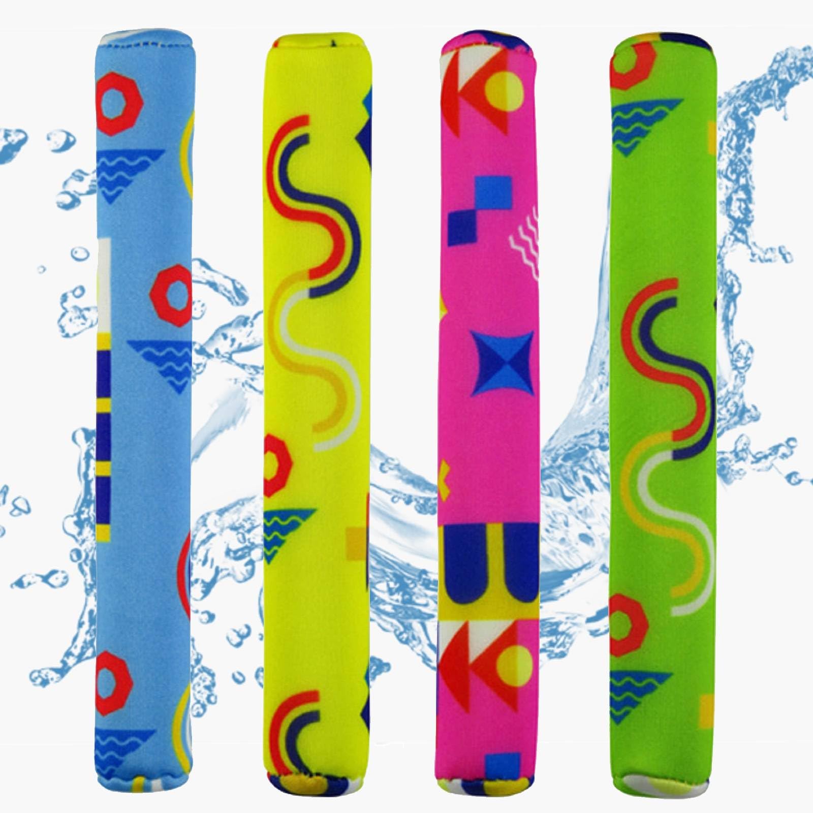 Kiuiom Juguetes de Buceo, Juguetes para Nadar bajo el Agua, Juguete Acuático para Piscina​, 4PCS Palos de Buceo Juguetes de Piscina para Piscina Natación Subacuática Entrenamiento para Niños