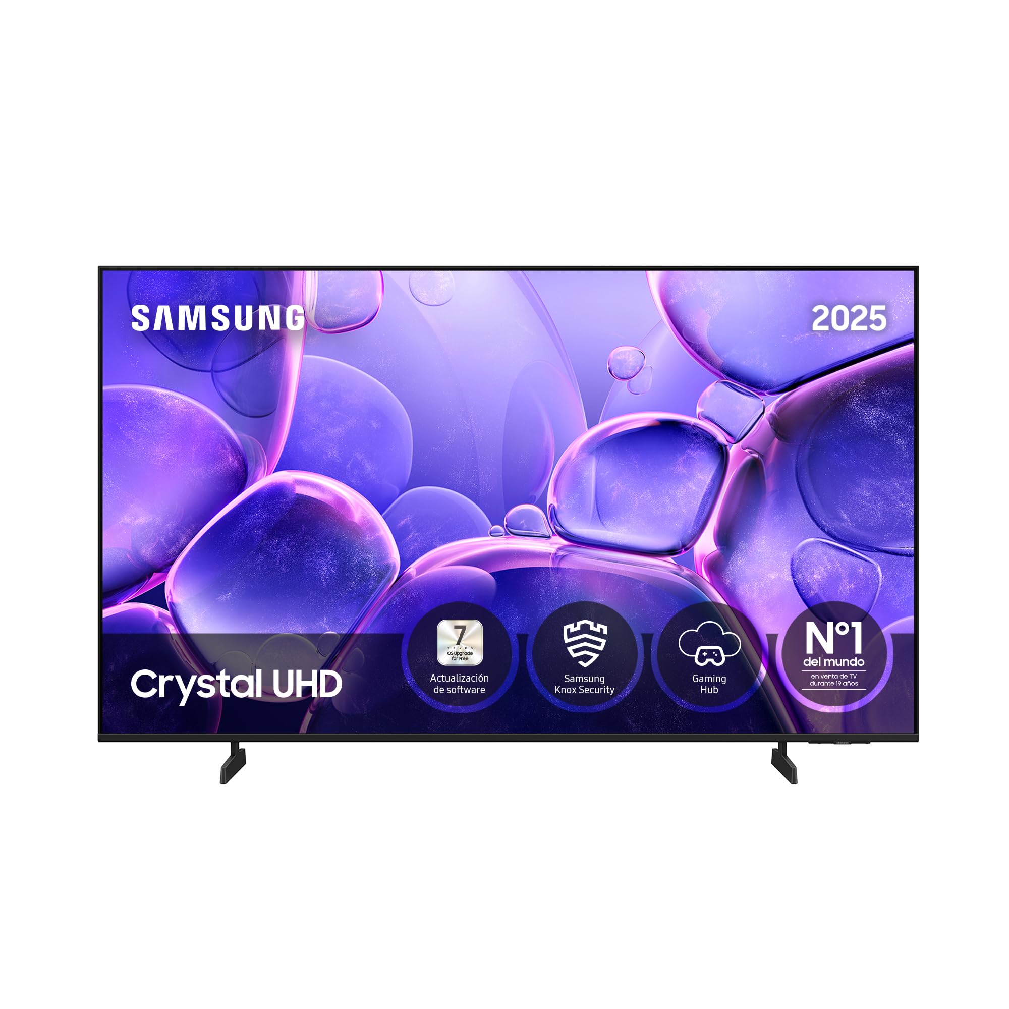 Samsung TV 43 Pulgadas Crystal UHD U8075F 4K Smart TV, Colores increíbles con Crystal Processor 4K, Escucha Todos los Altavoces con Q-Symphony, Datos protegidos Knox Security y Gaming Hub