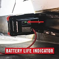 Vista 9 de Coast CL20R 1750 lúmenes recargable de doble potencia giratoria LED abrazadera magnética luz con haz de inundación gran angular, negro/rojo