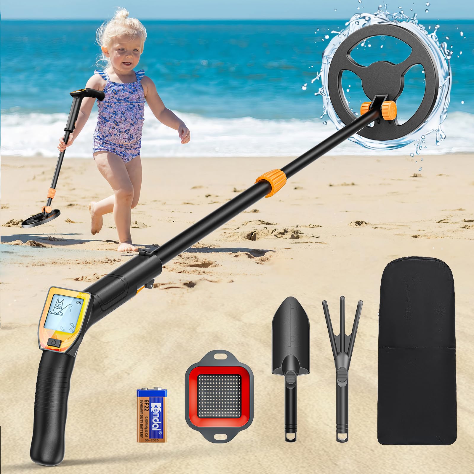 Dinfu Metal Detector Portatile Ad Alta Sensibilità Impermeabile Con - 10