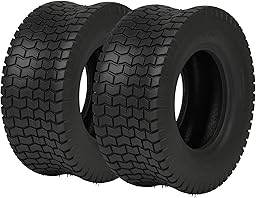 16x6.50-8 Lawn Tractor Tires Replacement - 4PR Tubeless Durable, with Deep Ribbed Treads, Rim Not Included(2-Pack)