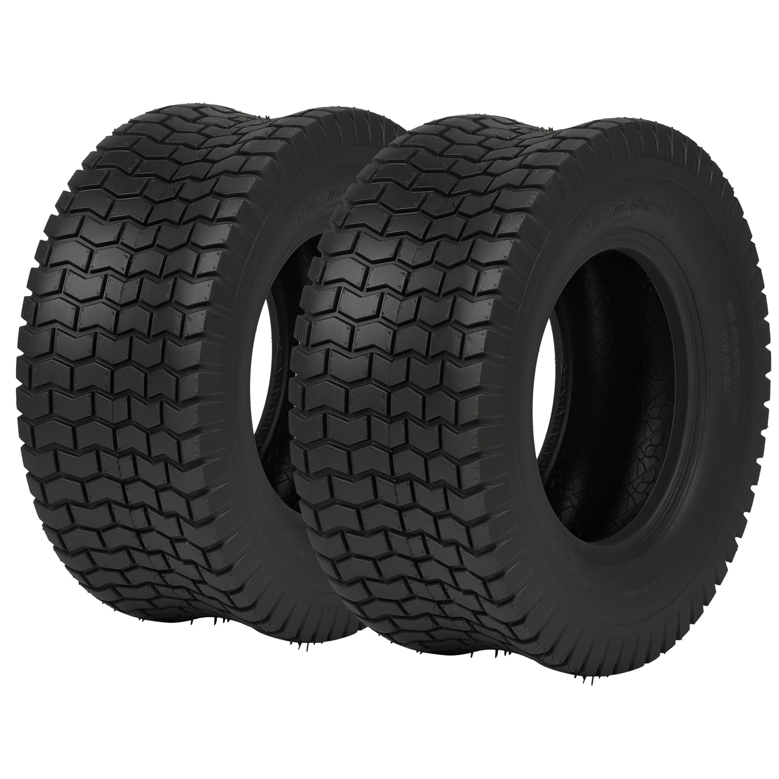 16x6.50-8 Lawn Tractor Tires Replacement - 4PR Tubeless Durable, with Deep Ribbed Treads, Rim Not Included(2-Pack)