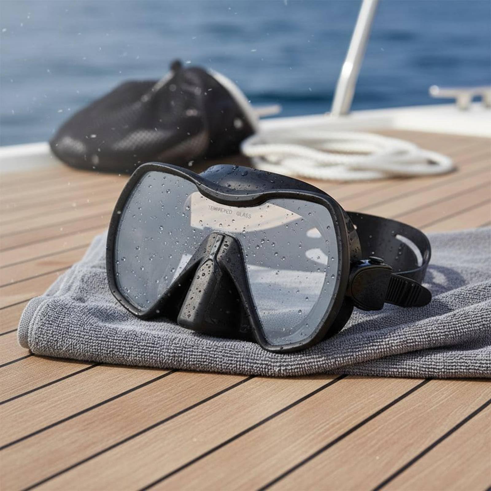 Gafas de Natación Máscara de Buceo Campo , Negro , Máscara De Buceo De Marco Grande
