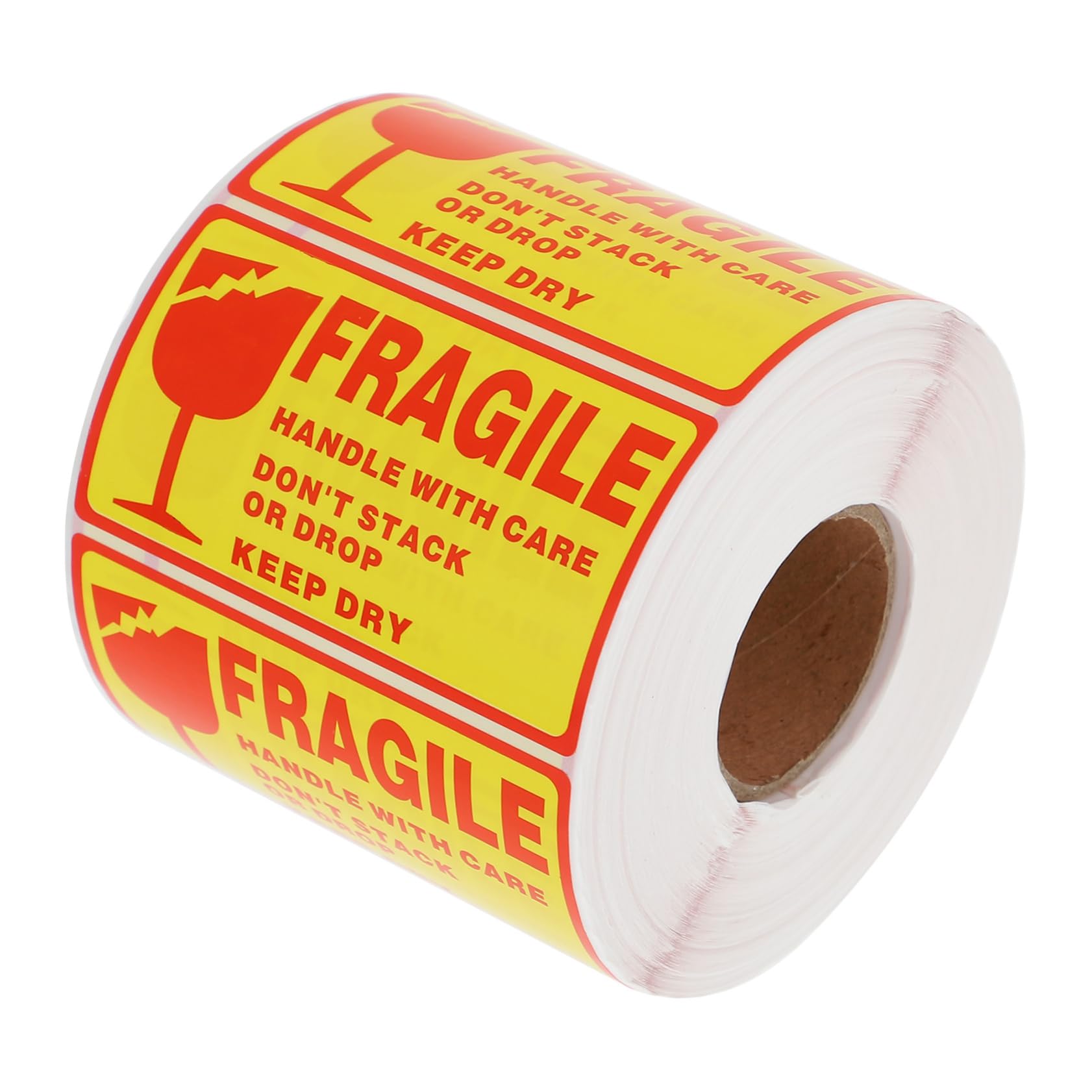 Autocollants D'avertissement Fragile en Rouleau, 1 Rouleau Rouge