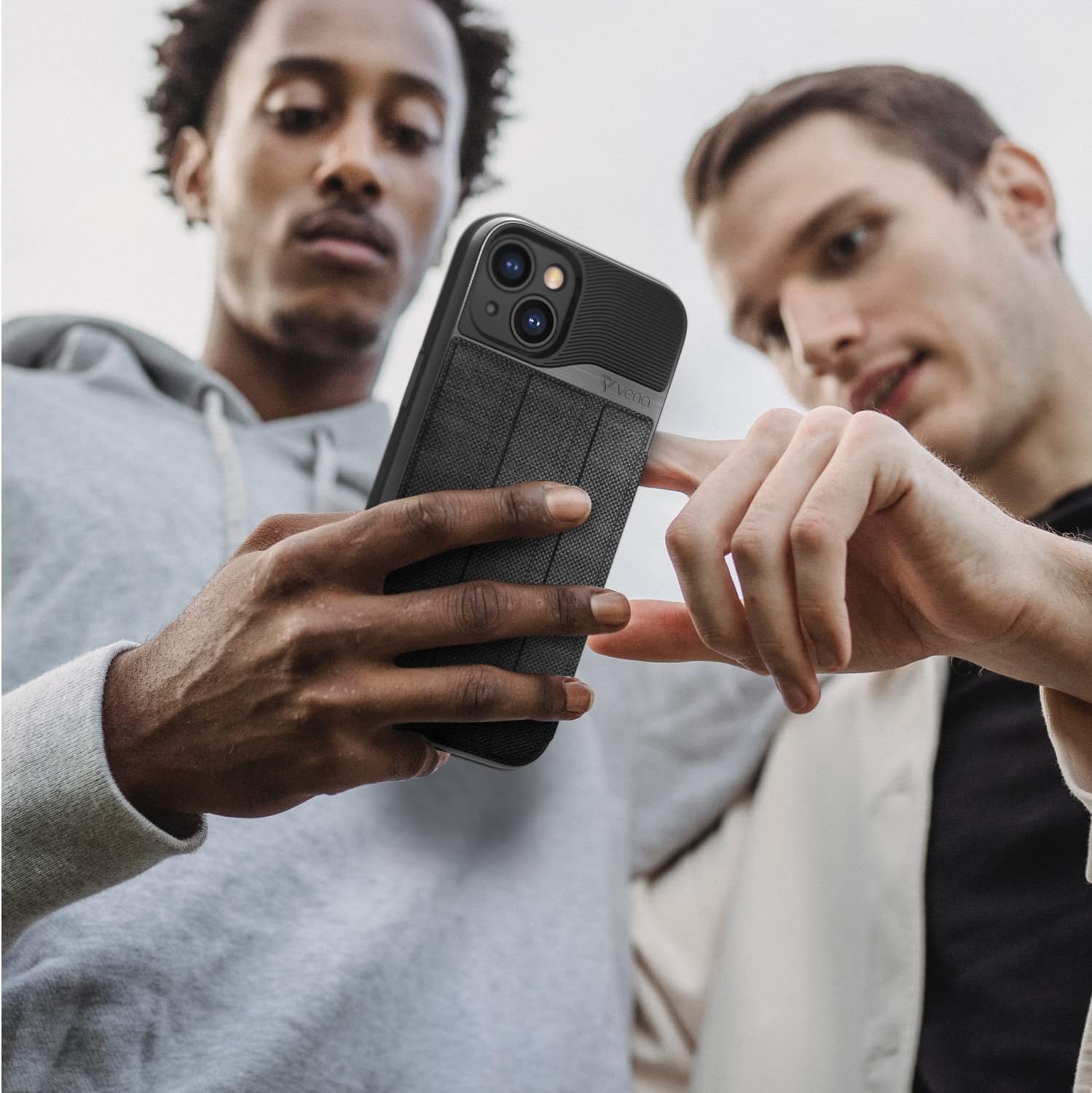 VENA vCommute Wallet Case Compatible with Apple iPhone 14 (6.1"-inch), (Military Grade Drop Protection) Flip Leather Cover Card Slot Holder with Kickstand - Black Slate - Image 8