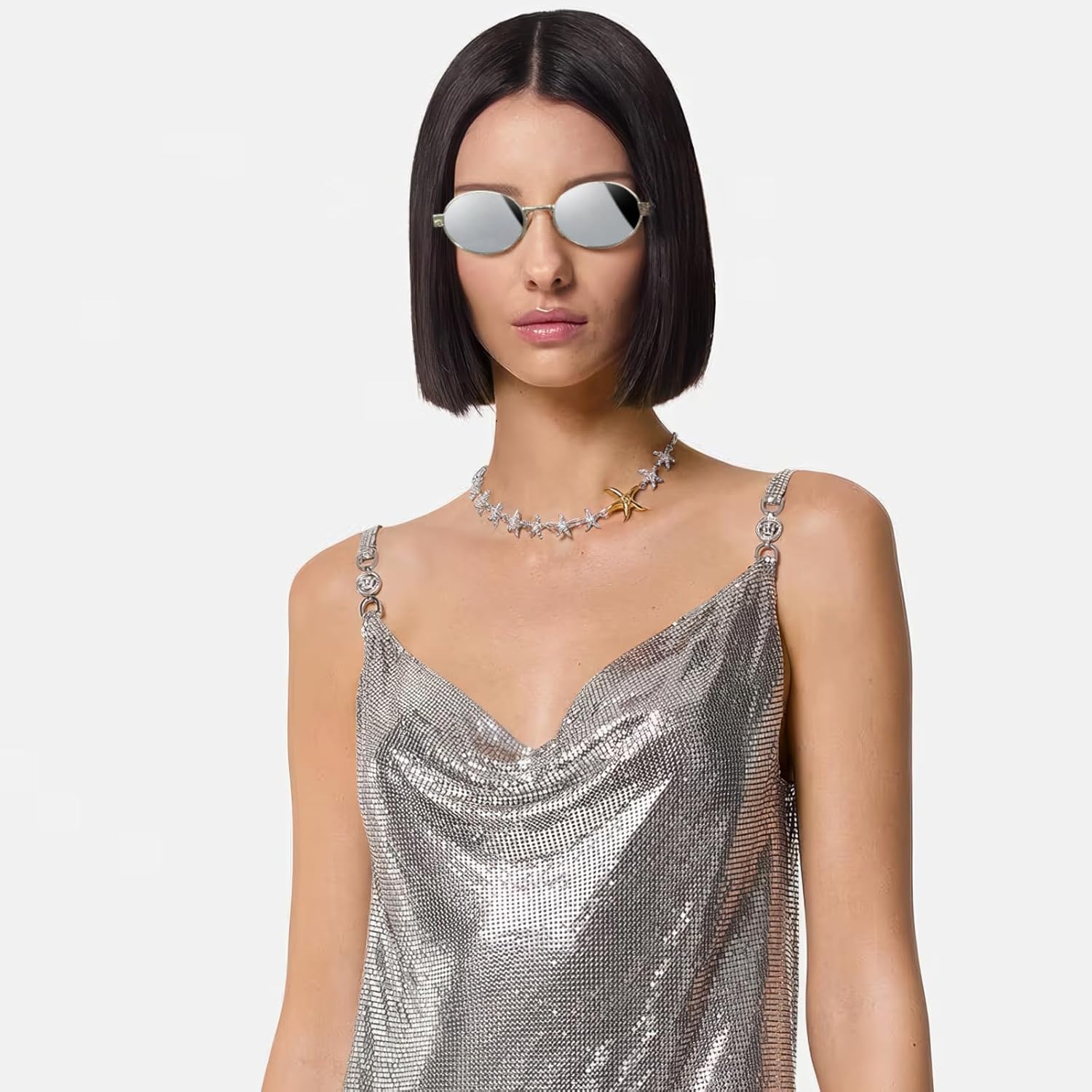 Retro Oval Sunglasses for Women Men Shade UV400 Protection Trendy Style - Image 5