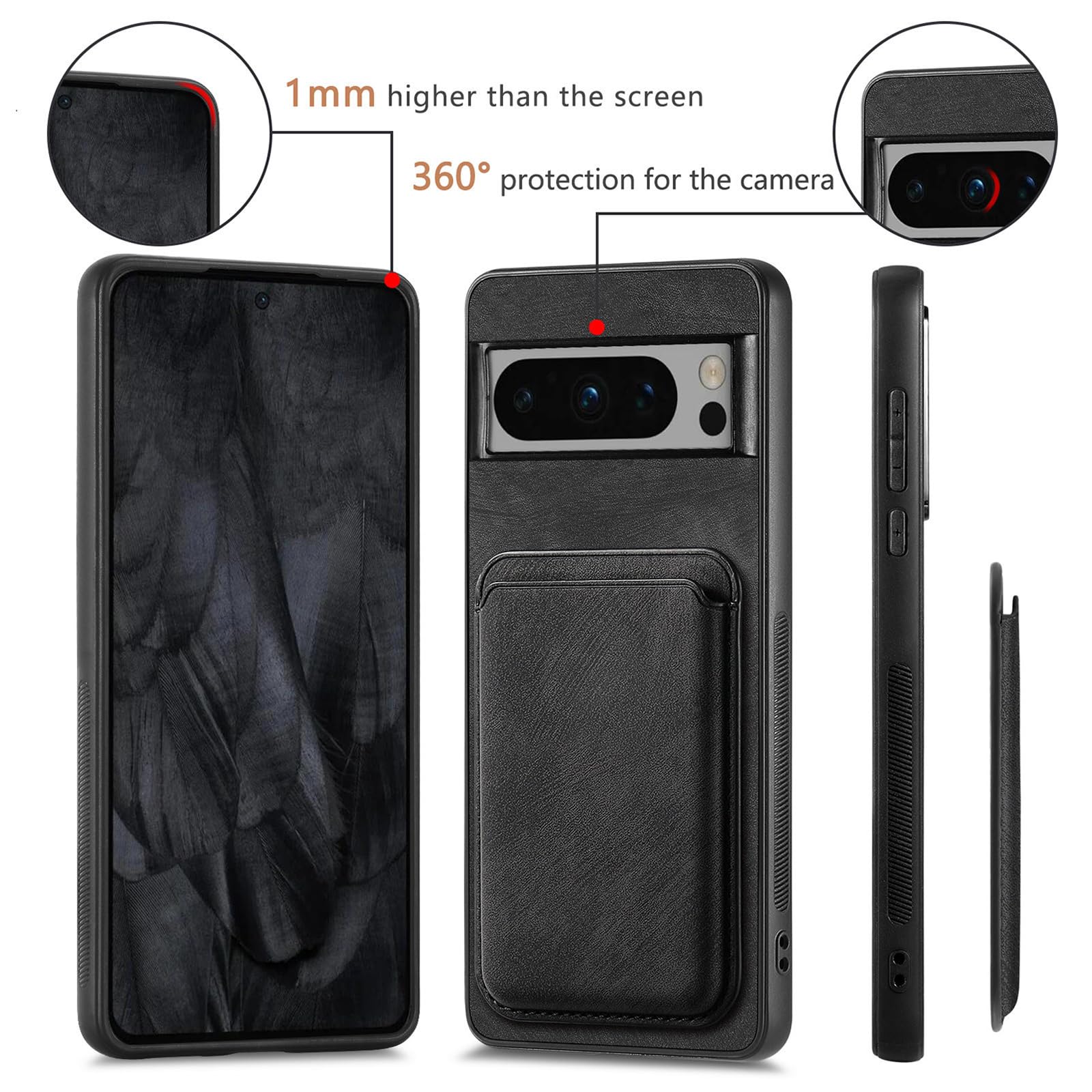 Cover Pelle Per Google Pixel 11 Pro XL/ 11 Pro/ 11, Staccabile Portafoglio