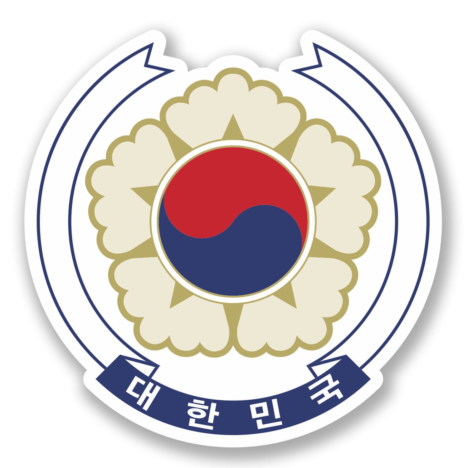 Destinationvinyl Multi 2 X South Korea Vinyl Sticker Decal Luggage Travel Bike Laptop Tag Flag #5379 (10Cm X 10Cm)
