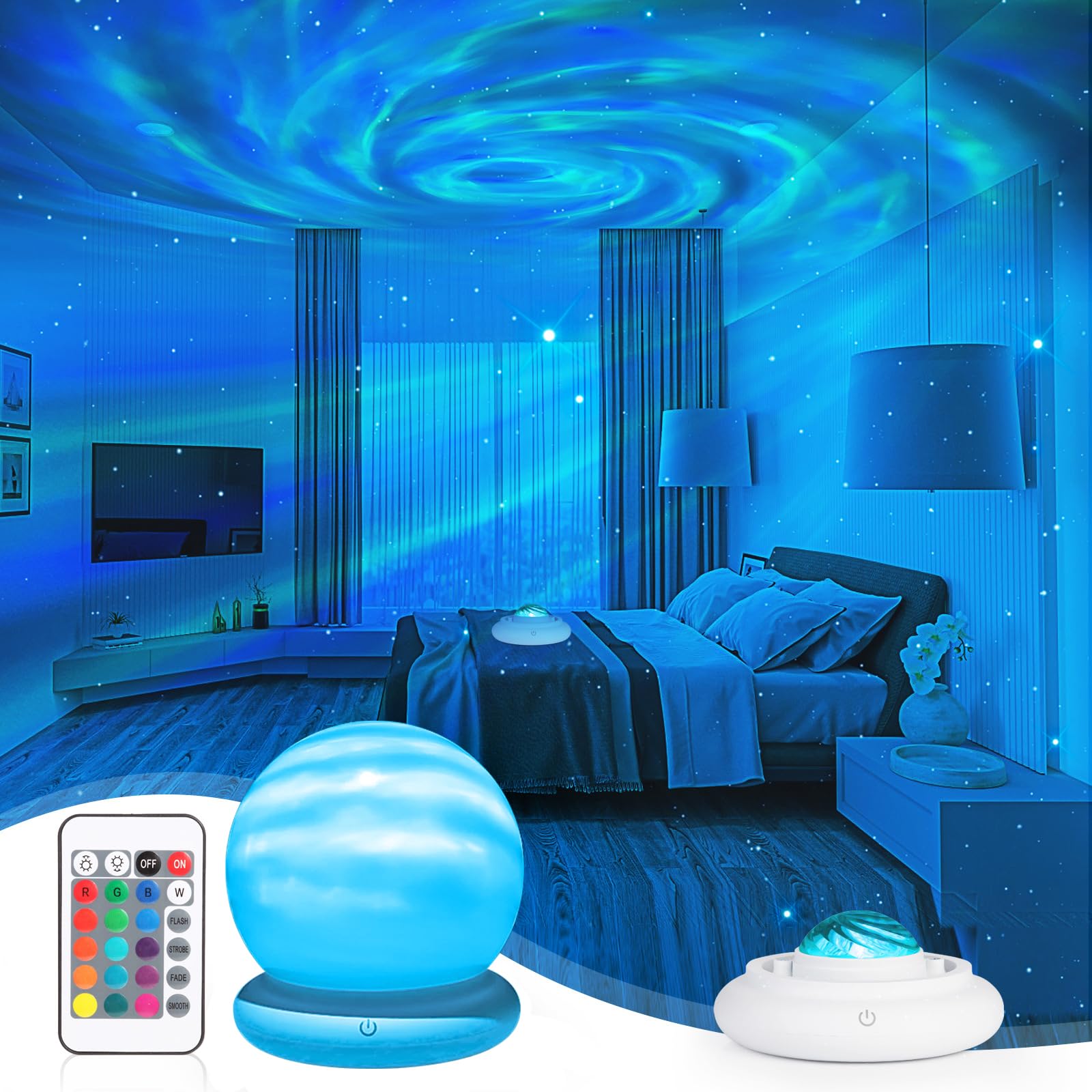 Lampe de projection aurore boréale : le cadeau idéal pour petits et grands - 8