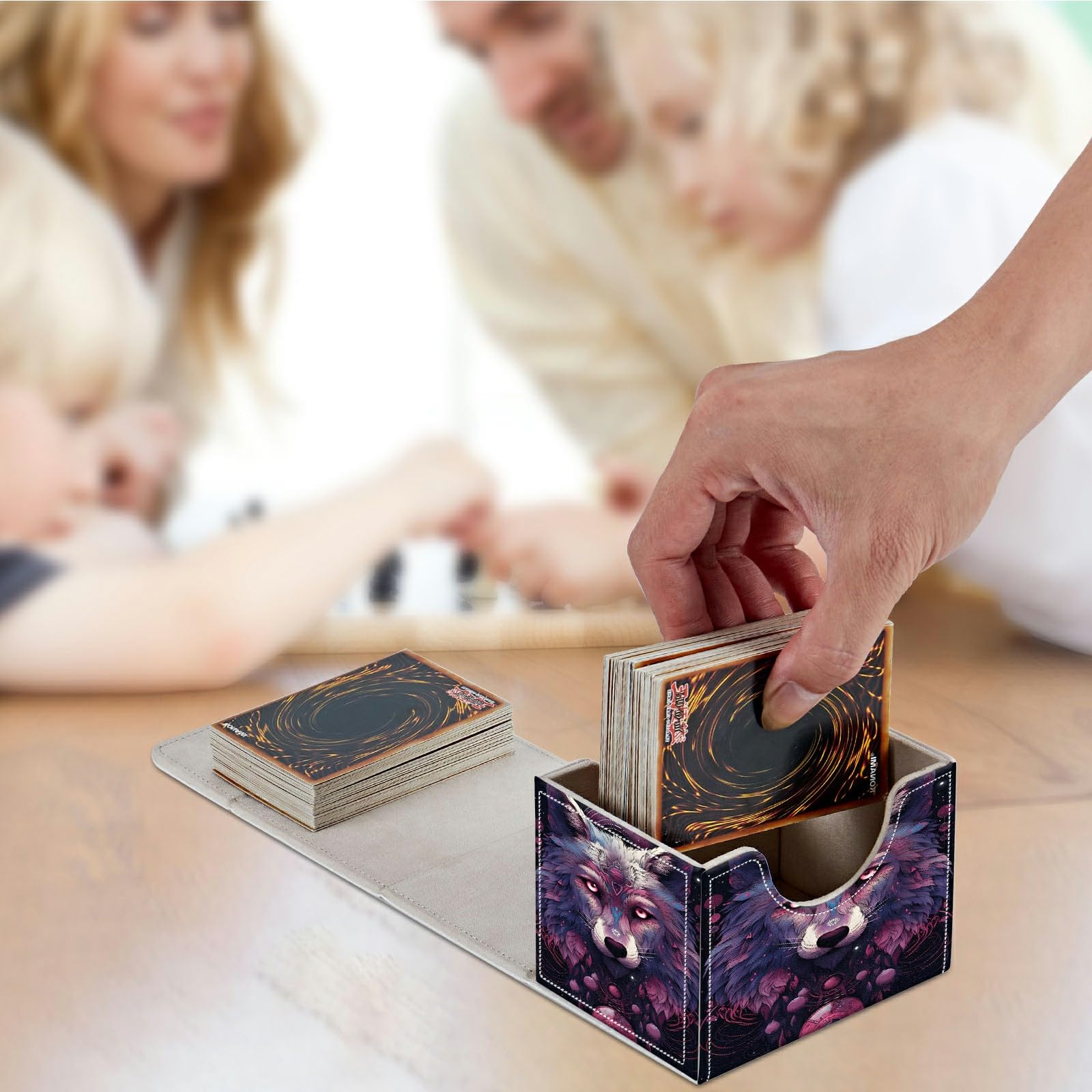 Amazon.com: HEAKIERG Purple Wolf Card Deck Box Organizer, 100+
