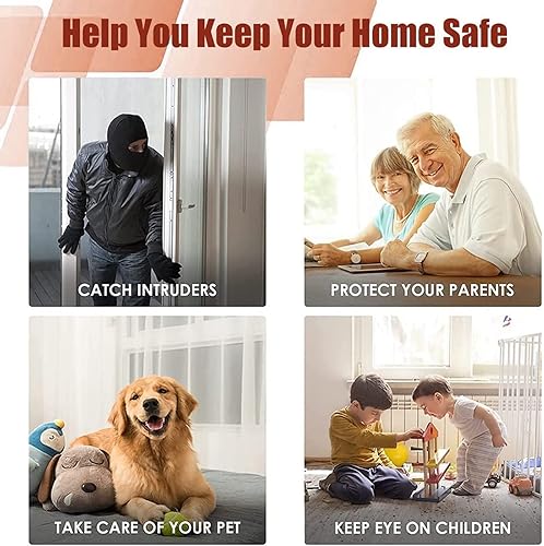 Miniatura 7 de GOWENIC Mini cámara 1080P, cámara de vigilancia interior con función de visión nocturna de detección de movimiento, para vigilancia, admite