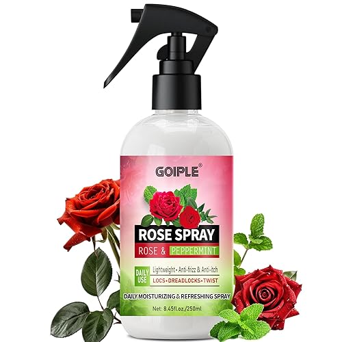 Agua de Rosa para Cabello Spray Hidratante Refrescante para Rastas  Agua de Rosa y Menta Humectante para Cabello y Cuero Cabelludo Spray Hidratante