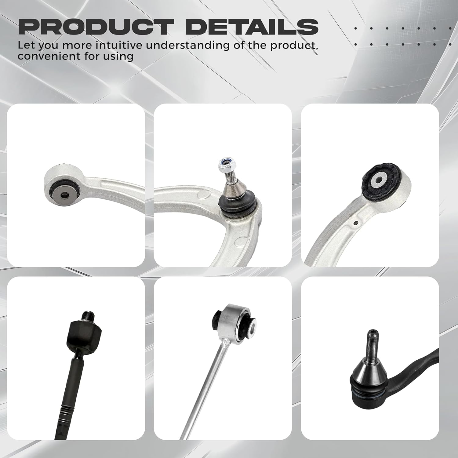 lronants Front Control Arm Compatible with Mer-cedes W166 X166 GL350 GL450 GL550 GLE350 GLE400 ML500 ML63 AMG Suspension Front Upper Control Arm Kit Sway Bar Link Front