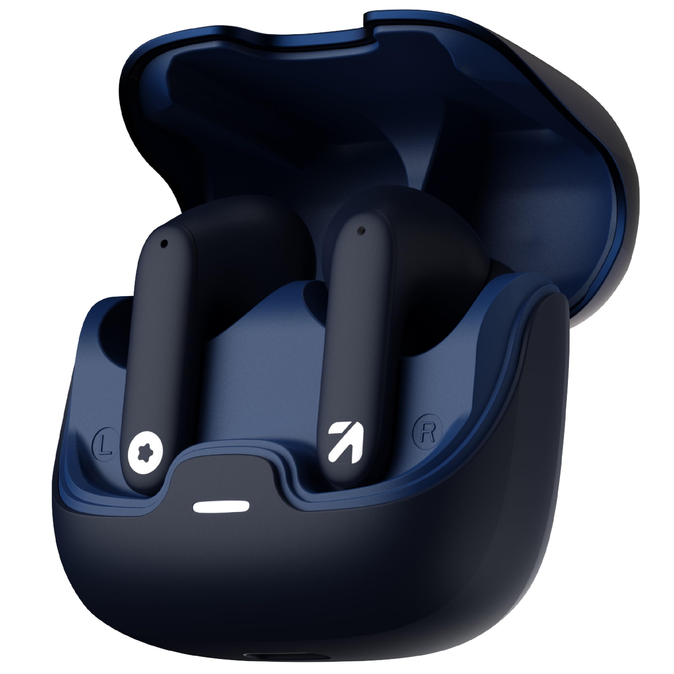 GOBOULT Audio Z40 True Wireless in Ear Earbuds with 60H Playtime, Zen™ ENC Mic, Low Latency Gaming, Type-C Fast Charging, Made in India, 10mm Rich Bass Drivers, IPX5, Bluetooth 5.3 Ear Buds TWS (Blue)