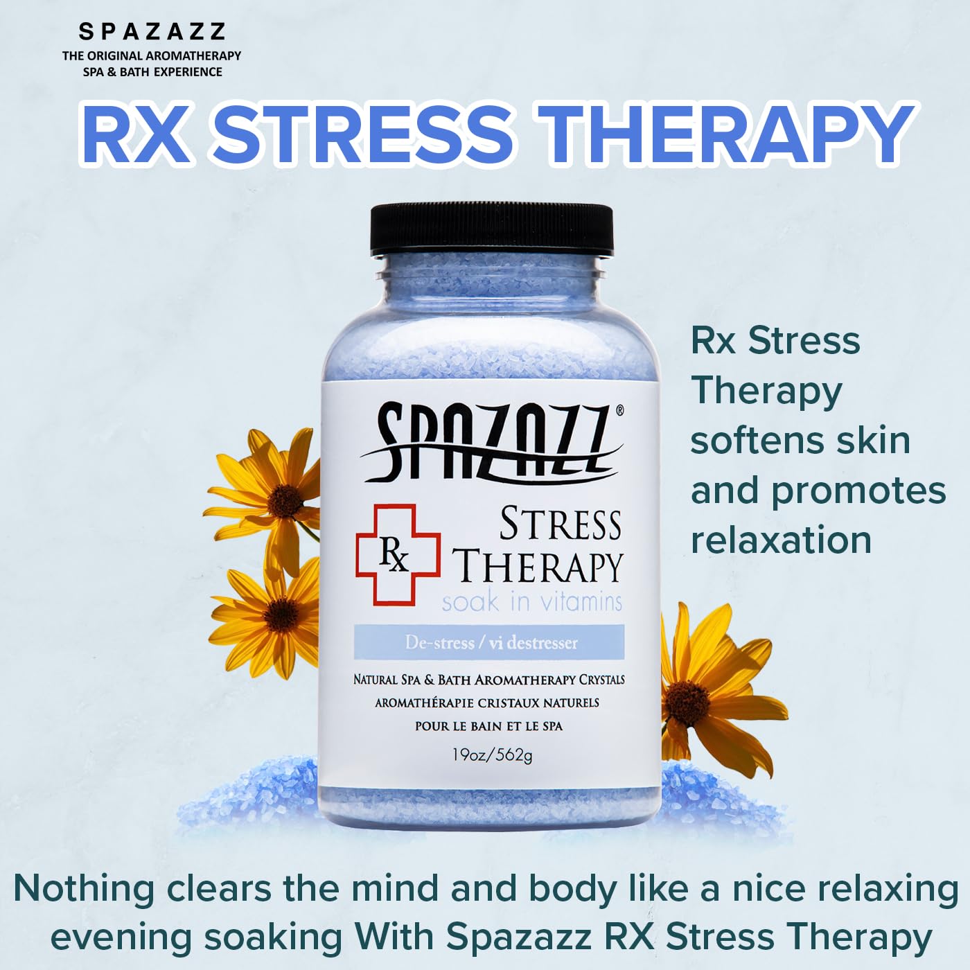 Spazazz RX Stress Therapy - De-Stress vasca idromassaggio e sali spa per il